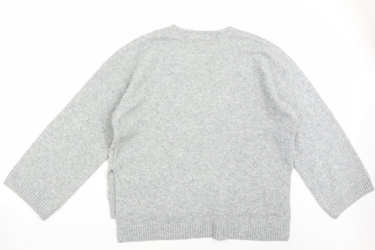 H&M Womens Grey   Pullover Jumper Size M
