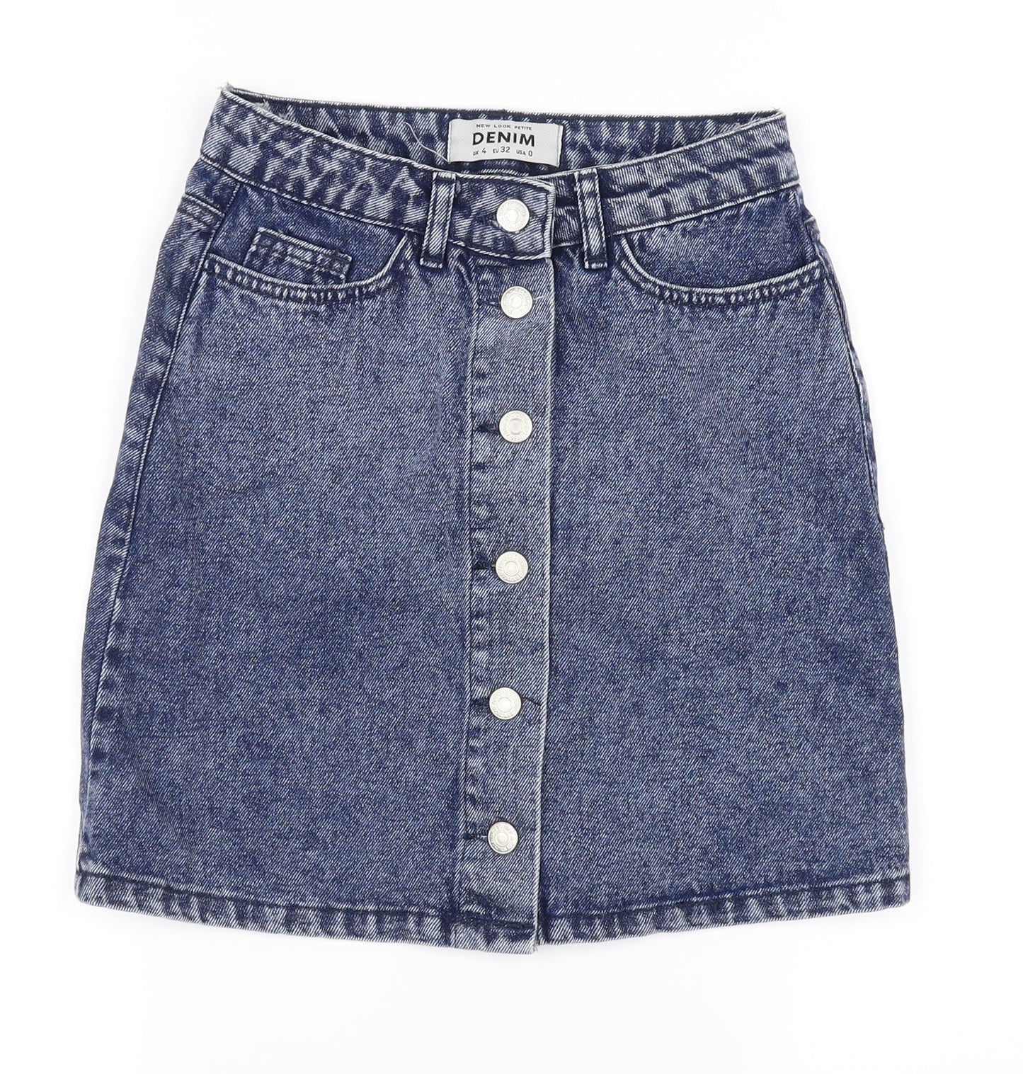 New Look Womens Blue   A-Line Skirt Size 4