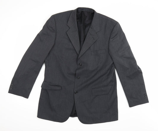 Copperstone Mens Grey  Rayon Jacket Suit Jacket Size 44