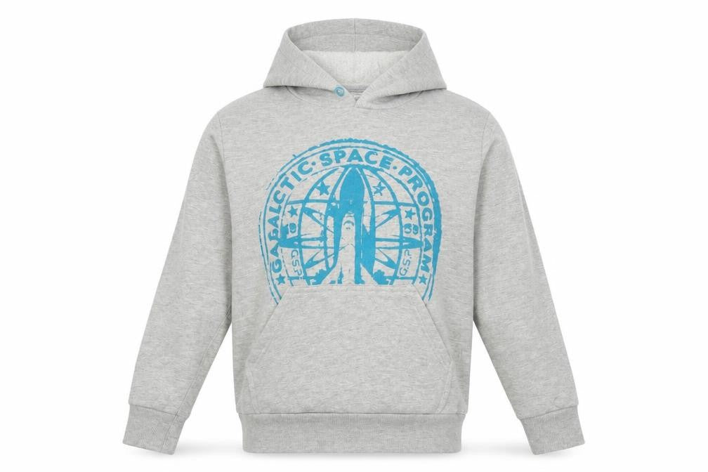 Front view of F&F boys’ grey jersey pullover hoodie, size 9-10, years
