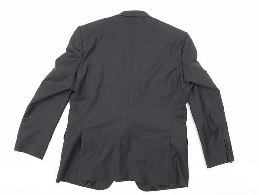 Santinelli Mens Grey  Rayon Jacket Suit Jacket Size 44