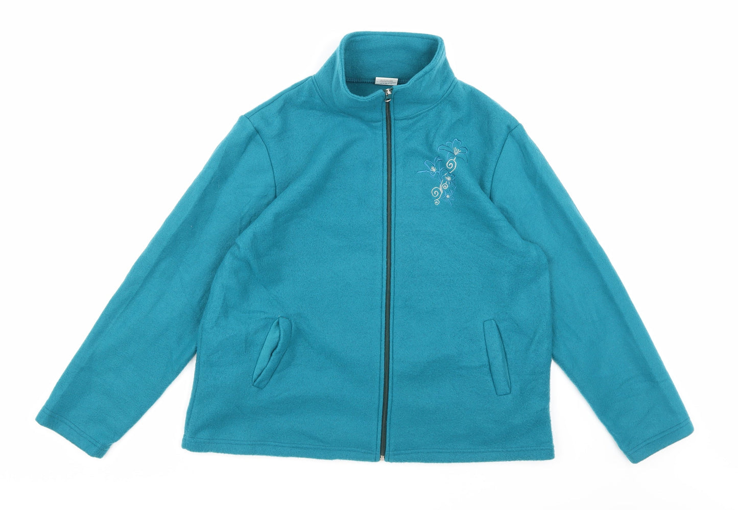 Anne De Lancay Womens Blue  Fleece Jacket  Size M
