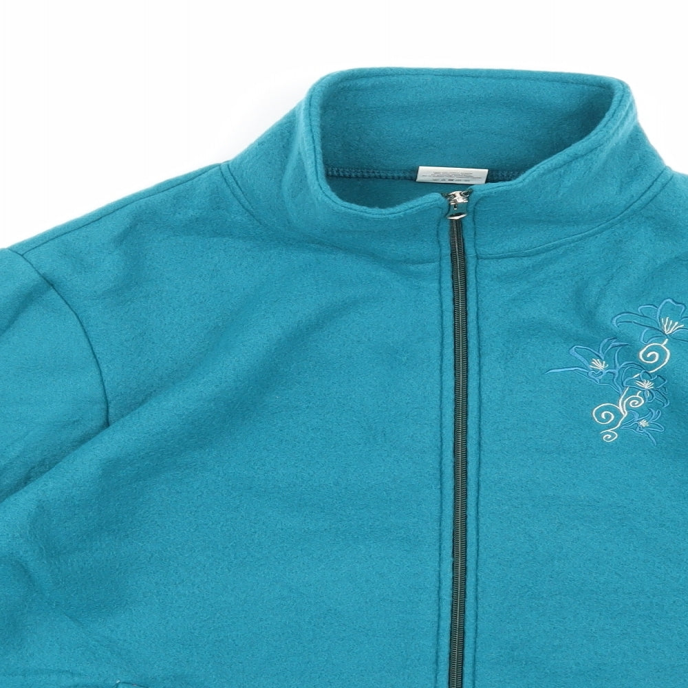 Anne De Lancay Womens Blue  Fleece Jacket  Size M