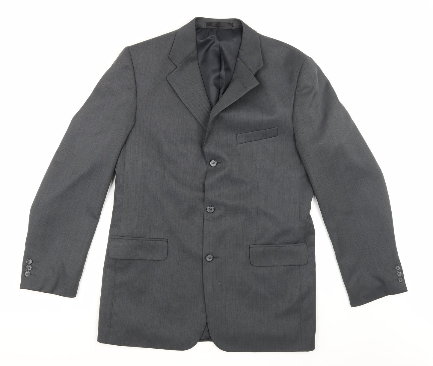 Zantos Mens Grey  Rayon Jacket Suit Jacket Size 40