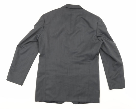 Zantos Mens Grey  Rayon Jacket Suit Jacket Size 40