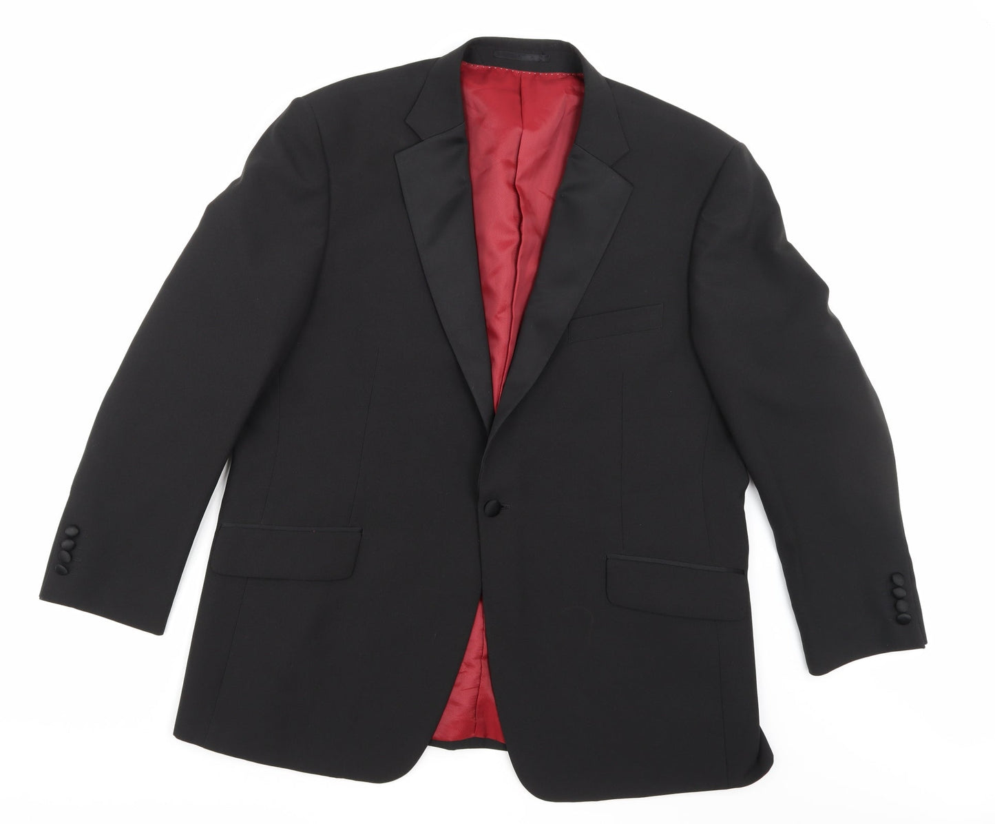 Charlton Gray  Mens Black  Rayon Jacket Suit Jacket Size 46