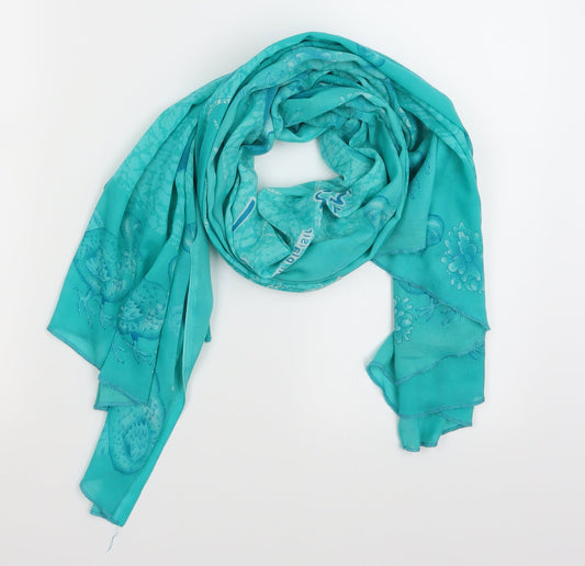 Front view of Preworn women’s green scarf