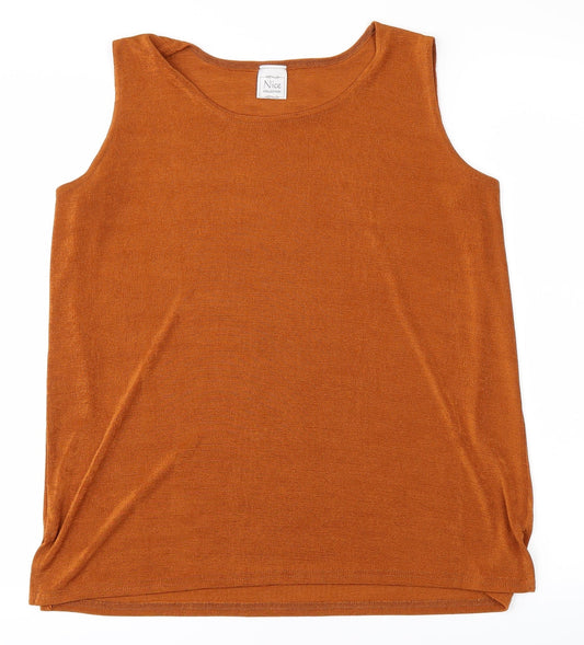 NICE Womens Brown   Basic Tank Size M