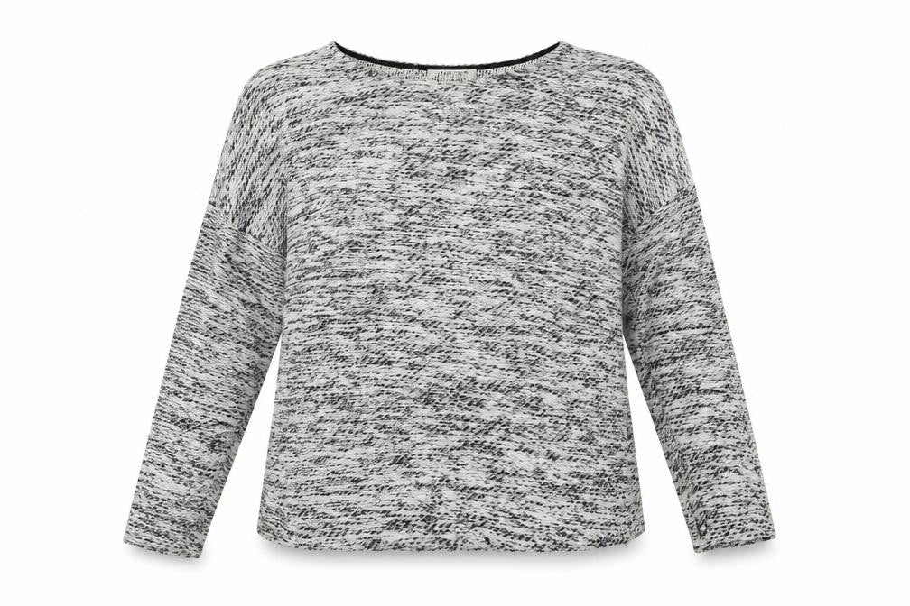 Front view of Marks & Spencer women’s white jumper, size UK 18