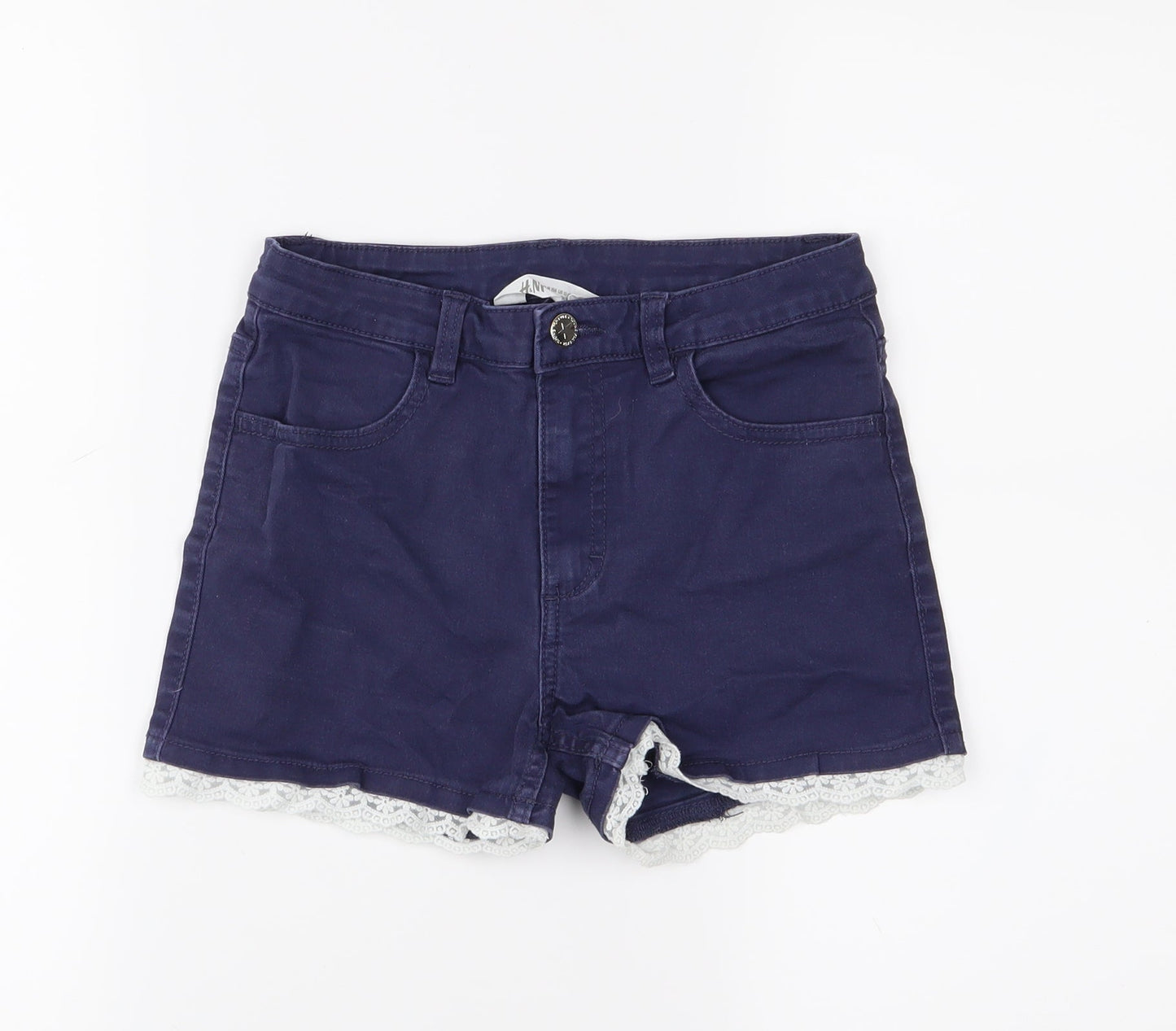 H&M Girls Blue   Cut-Off Shorts Size 13 Years