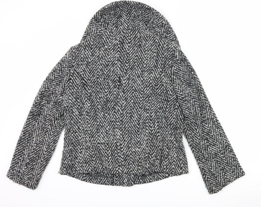 EWM Womens Black Herringbone  Jacket  Size 14