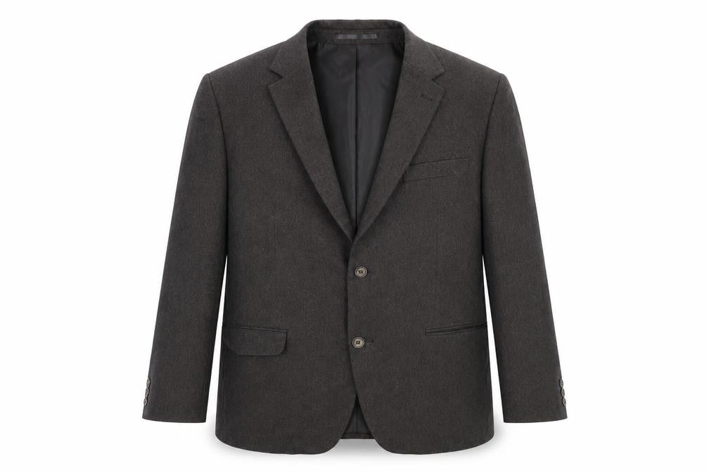 Front view of Greenwoods men’s grey jacket suit jacket, size 40