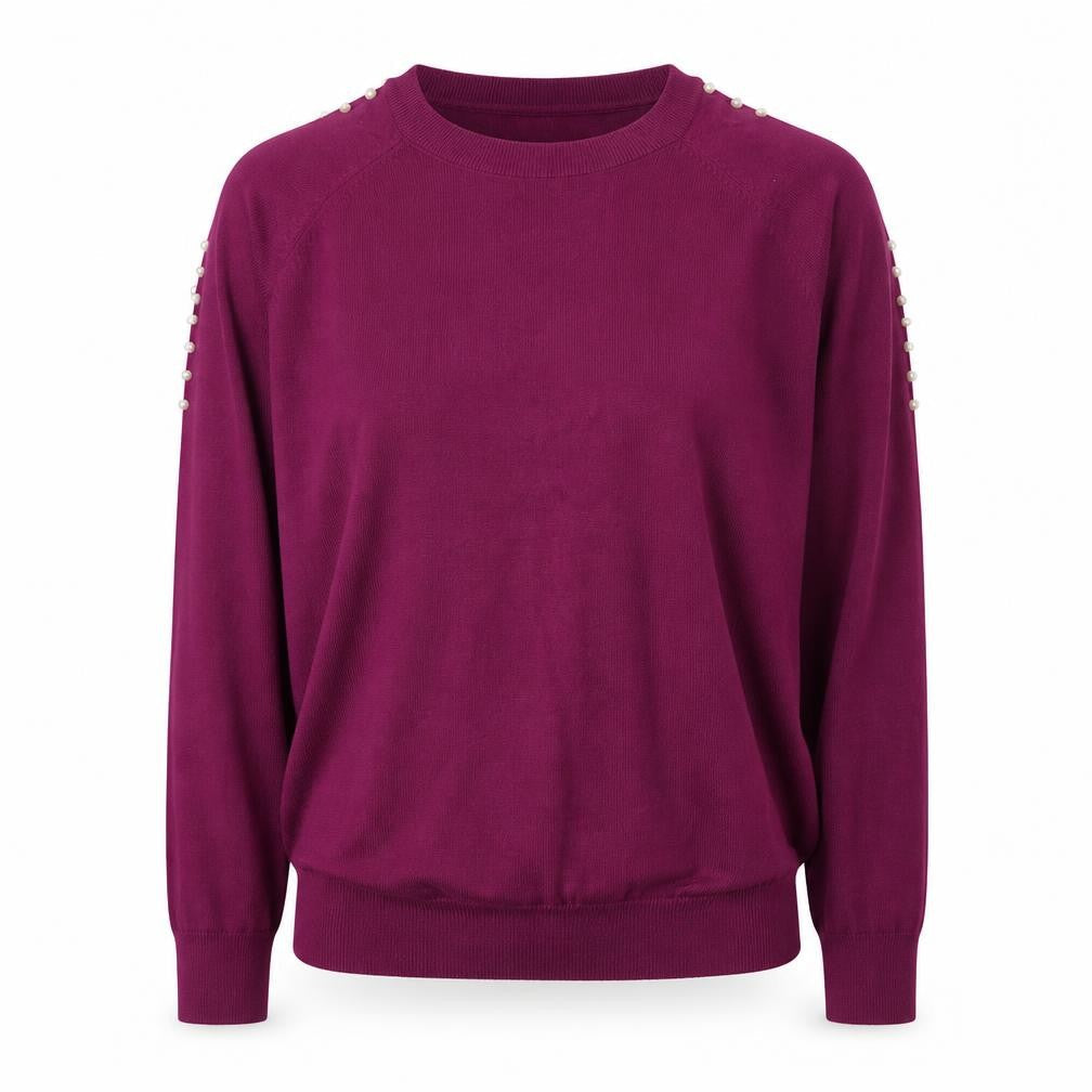 Front view of Paramour women’s purple knit jumper, size M