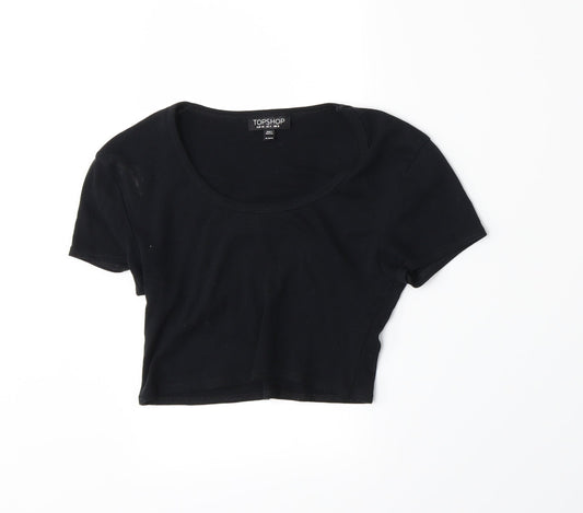 Topshop Womens Black   Basic T-Shirt Size 8