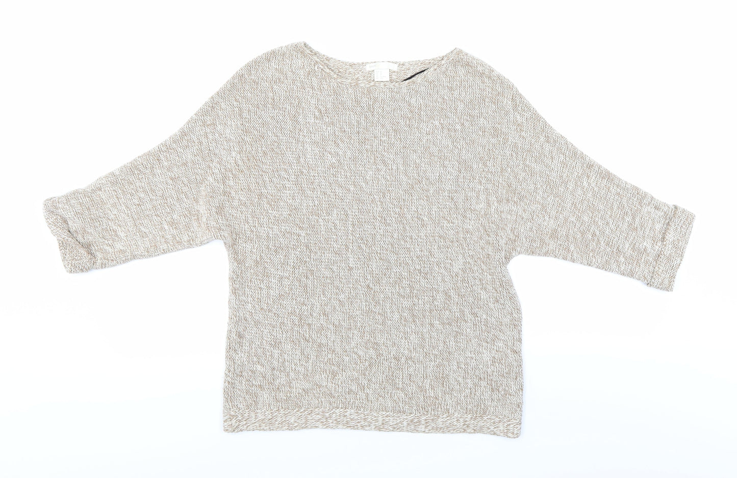 H&M Womens Beige  Knit Pullover Jumper Size XS