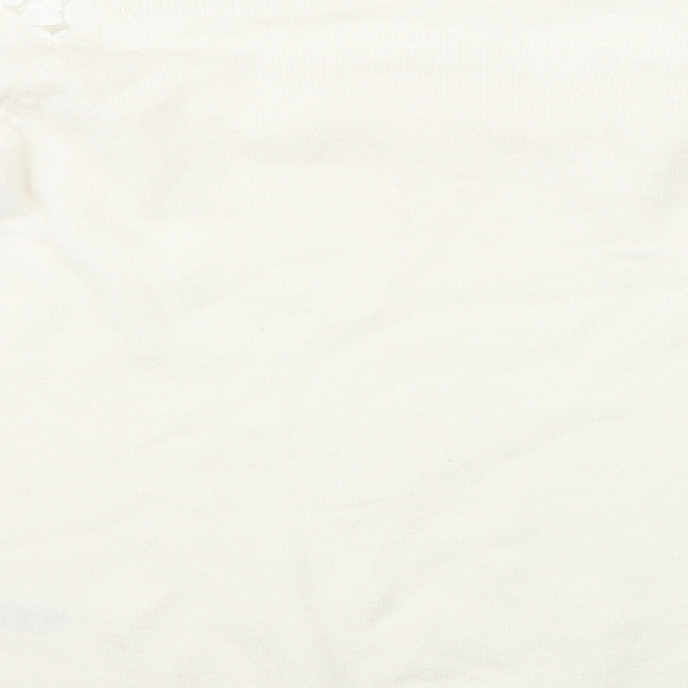 Dorothy Perkins Womens White  Knit Pullover Jumper Size 10