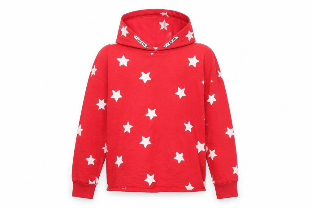 Front view of Matalan girls’ red pullover hoodie, size 11, years