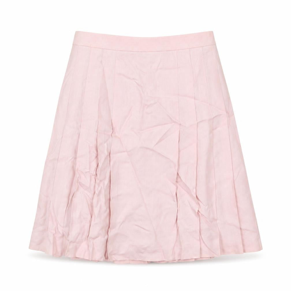 Front view of Talbots women’s pink a-line skirt, size UK 10