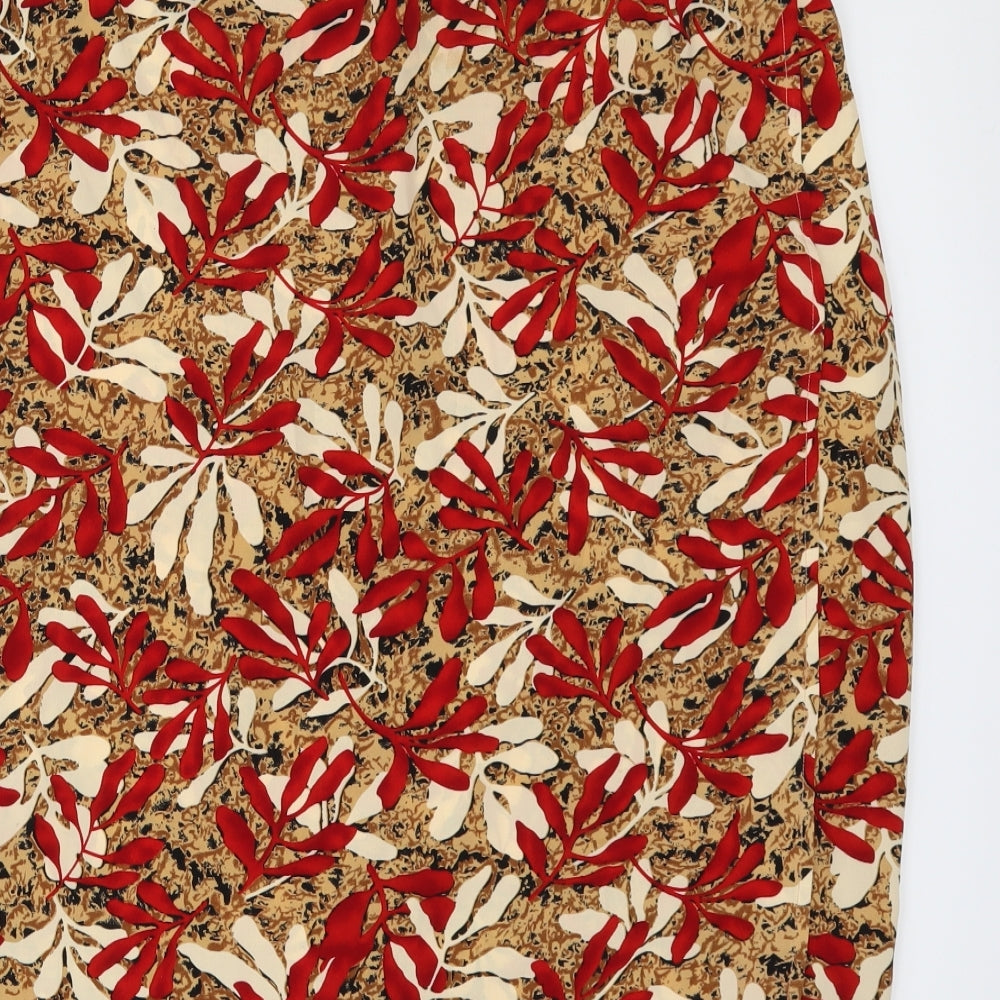 Jean Statin Womens Multicoloured Floral  A-Line Skirt Size 36 in