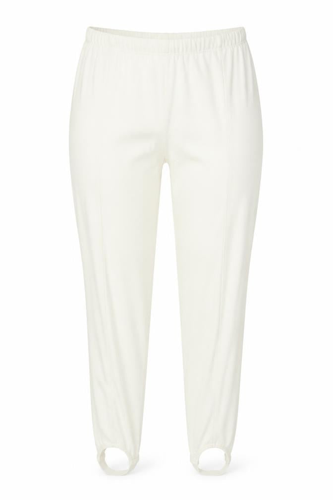 STEPHANIE Womens Ivory   Pedal Pusher Trousers Size L L27 in