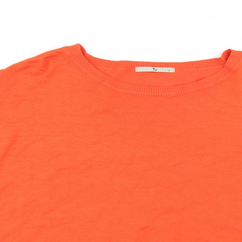 Sainsburys Womens Orange   Pullover Jumper Size 14