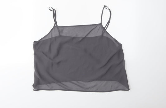 Preworn Womens Grey   Basic Blouse Size 14