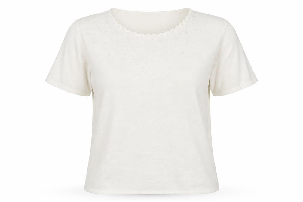 Front view of Fabrizio women’s white knit jumper, size L