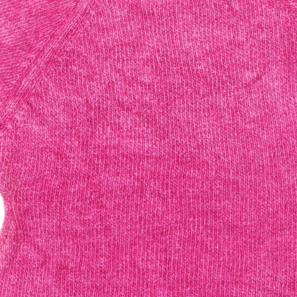 Preworn Womens Pink  Knit Basic T-Shirt Size S