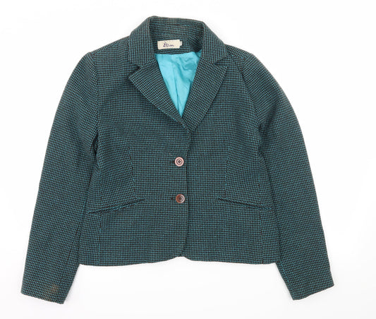 Miss Etam Womens Blue Geometric  Jacket  Size 12