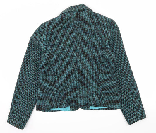 Miss Etam Womens Blue Geometric  Jacket  Size 12