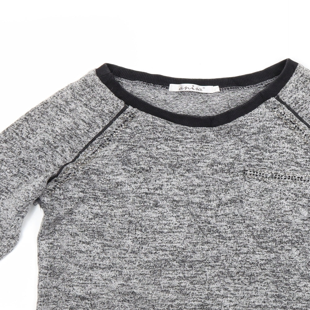 Anisa Womens Grey   Pullover Jumper Size L