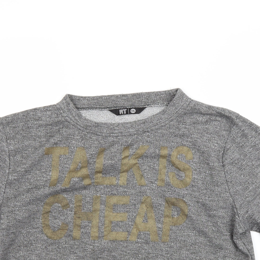 rt Womens Grey   Pullover Sweatshirt Size 2XL