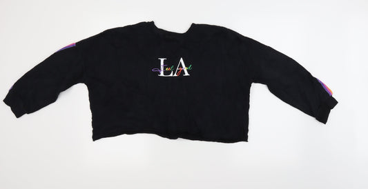 Primark Womens Blue   Pullover Sweatshirt Size S  - crop top