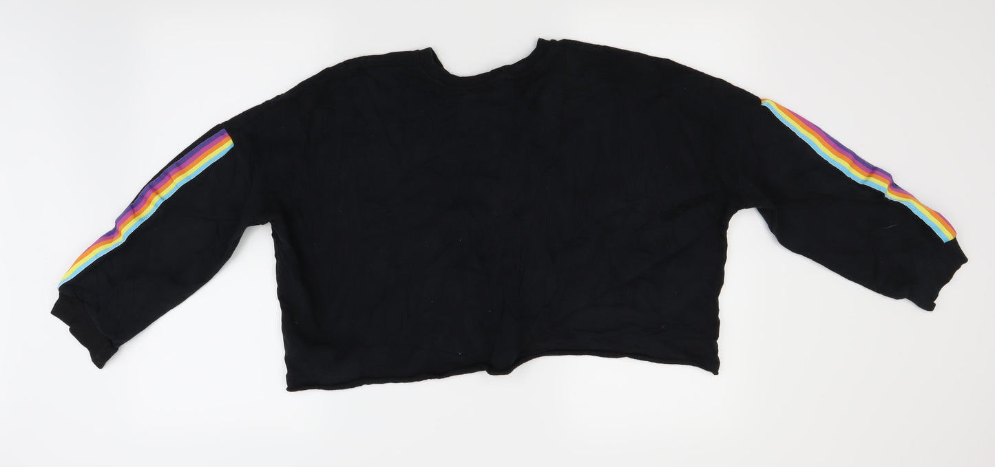 Primark Womens Blue   Pullover Sweatshirt Size S  - crop top