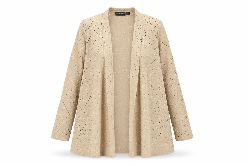 Front view of Nina Leonard women’s brown jacket, size S