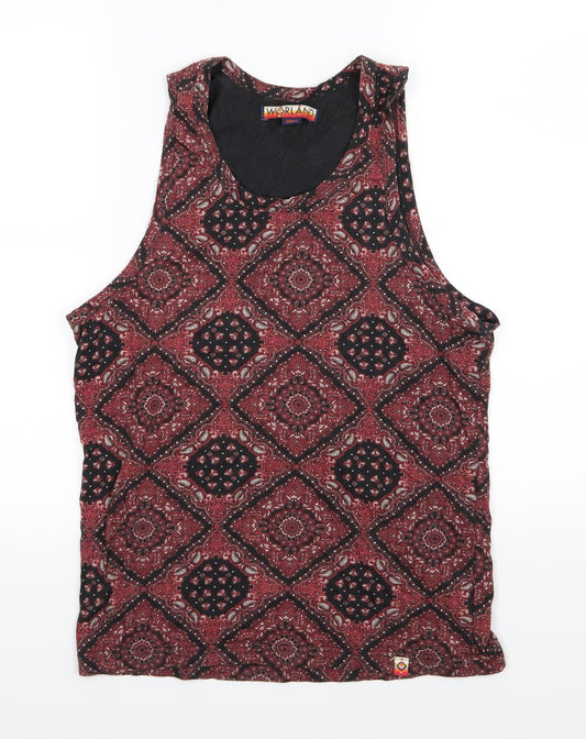 Worland Womens Multicoloured Paisley Jersey Basic Tank Size S