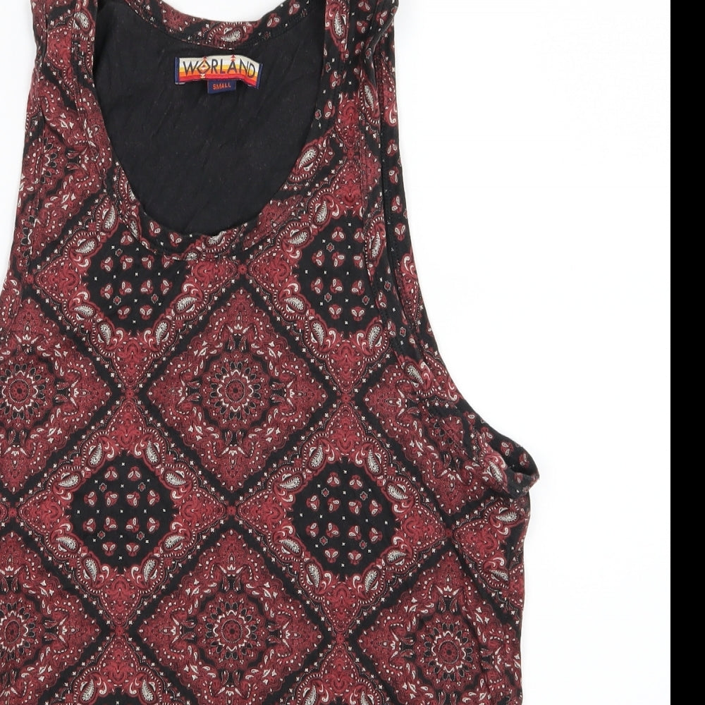 Worland Womens Multicoloured Paisley Jersey Basic Tank Size S