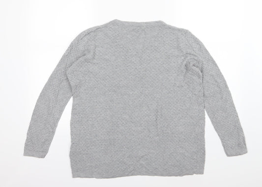 ESMARA Womens Grey  Knit Pullover Jumper Size XL