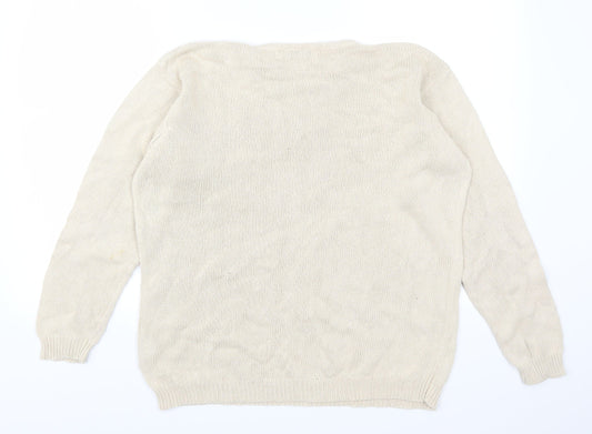 EWM Womens Beige   Pullover Jumper Size 14