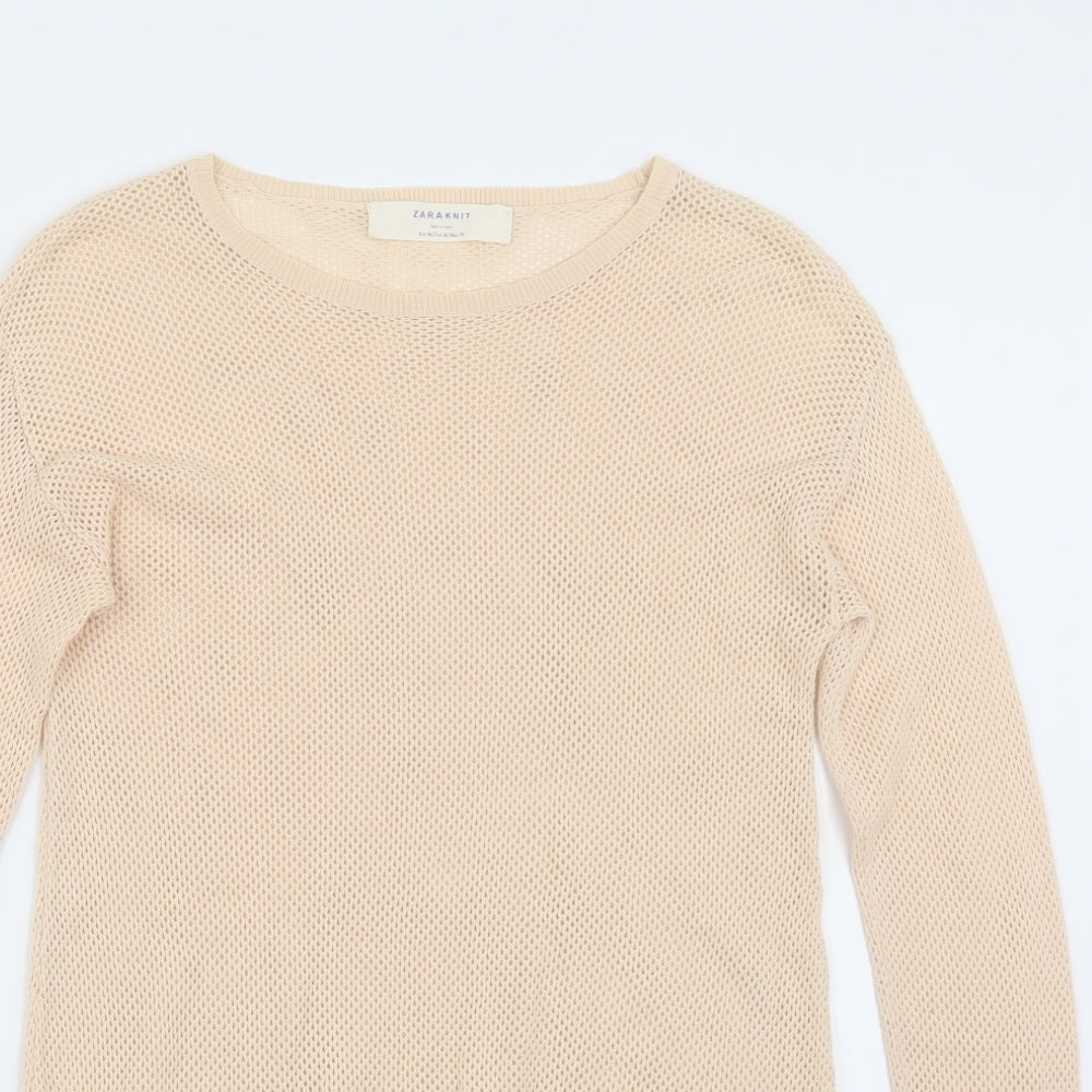 Zara Womens Beige   Pullover Jumper Size M