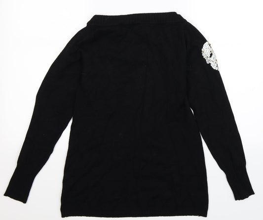 Cubus Womens Black  Knit Pullover Jumper Size M