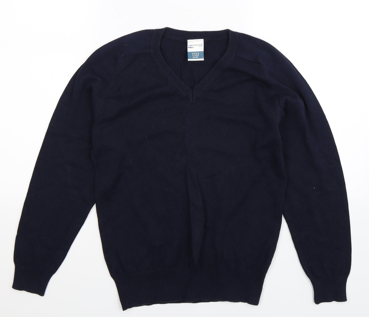 Performa Boys Blue  Knit Pullover Jumper Size 11-12 Years