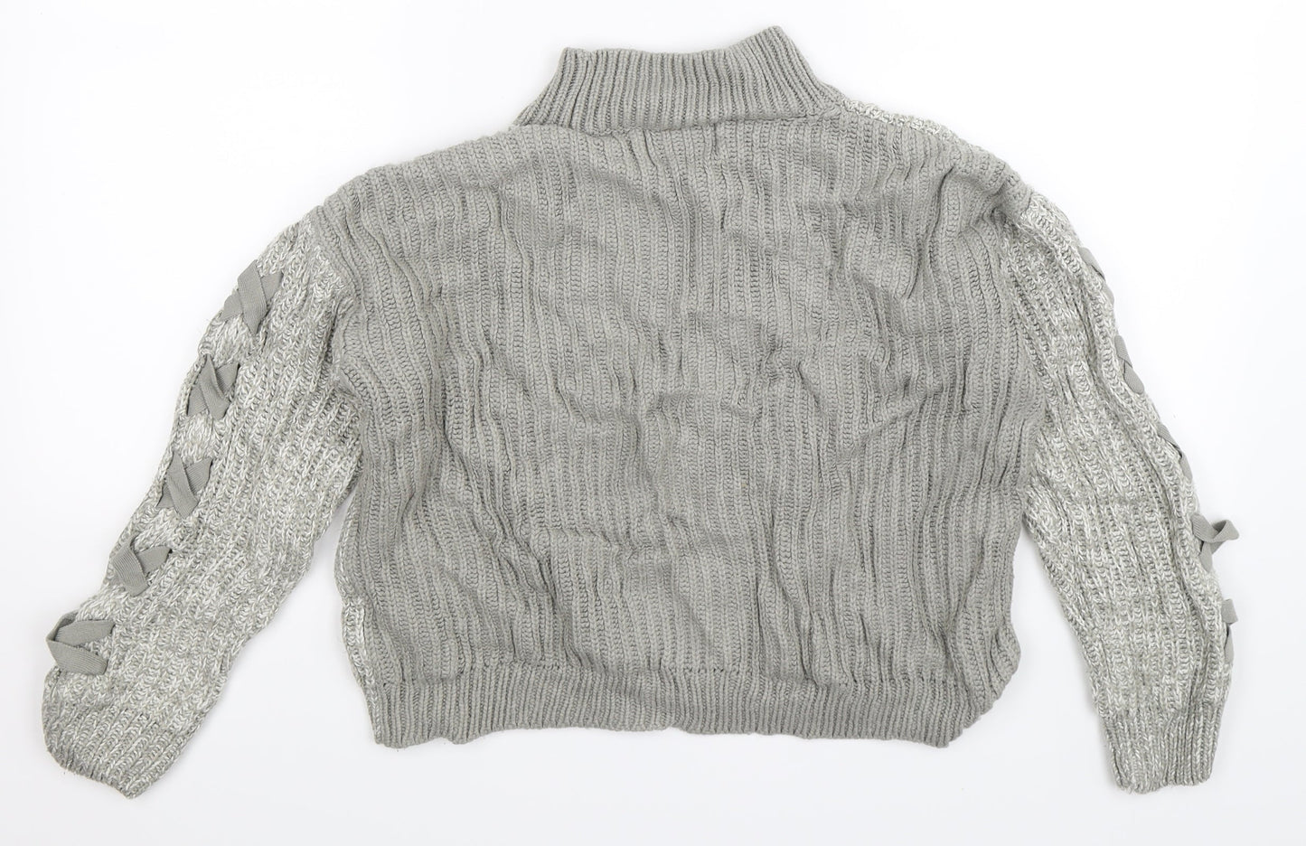 Papaya Womens Grey  Knit Pullover Jumper Size S