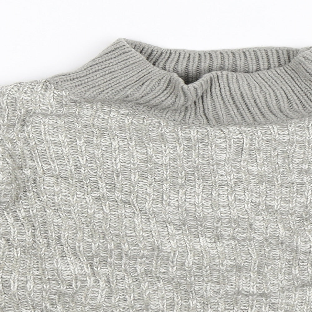 Papaya Womens Grey  Knit Pullover Jumper Size S