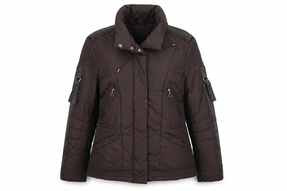 Front view of Yazz women’s grey jacket, size UK 12