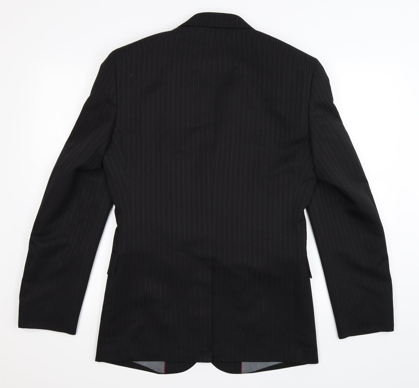 Taylor & Wright Mens Black Striped  Jacket Suit Jacket Size 36