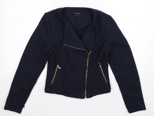 New Look Womens Blue  Knit Jacket Coatigan Size 8