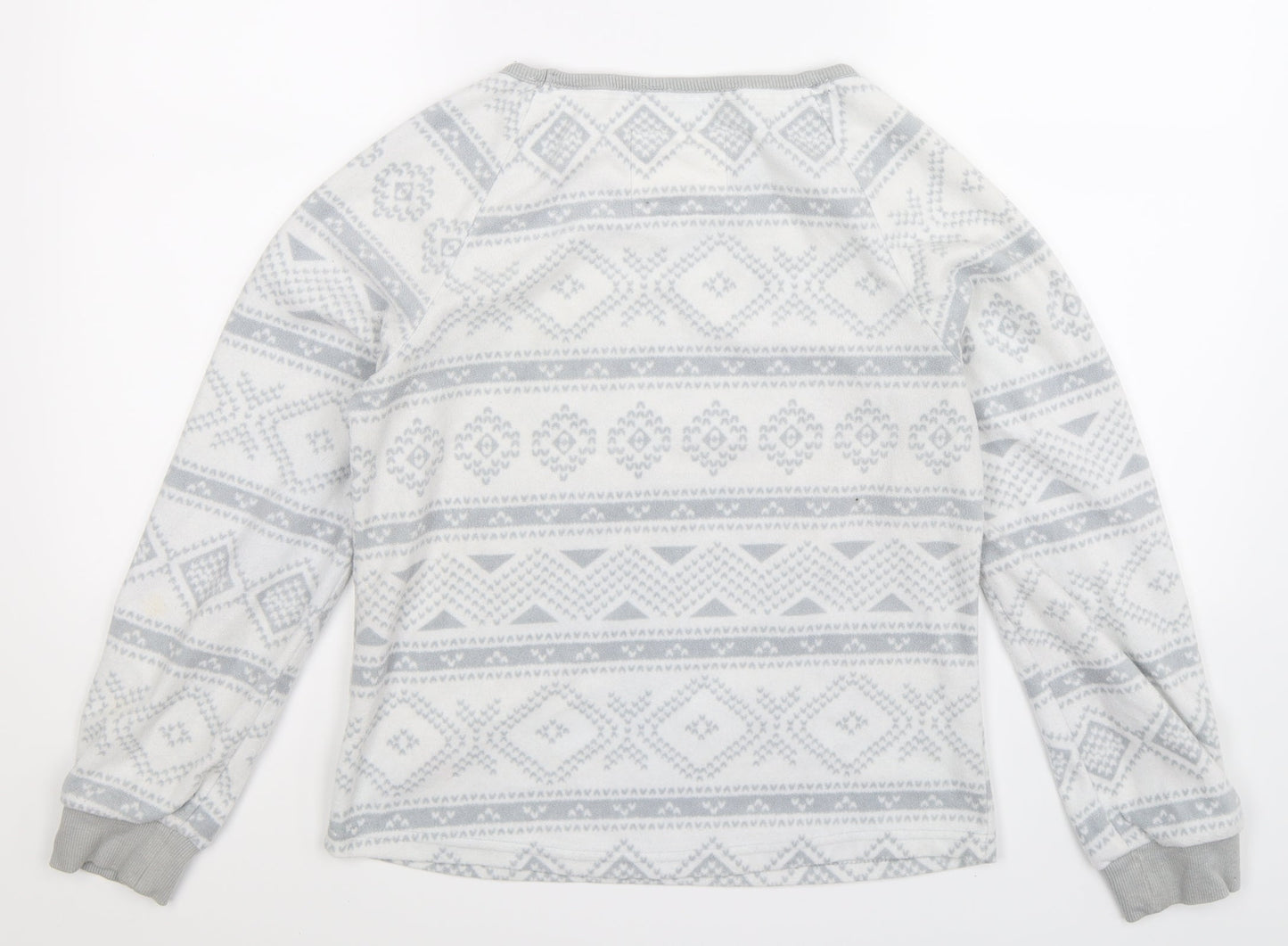 Debenhams Womens White Geometric  Top Pyjama Top Size 10