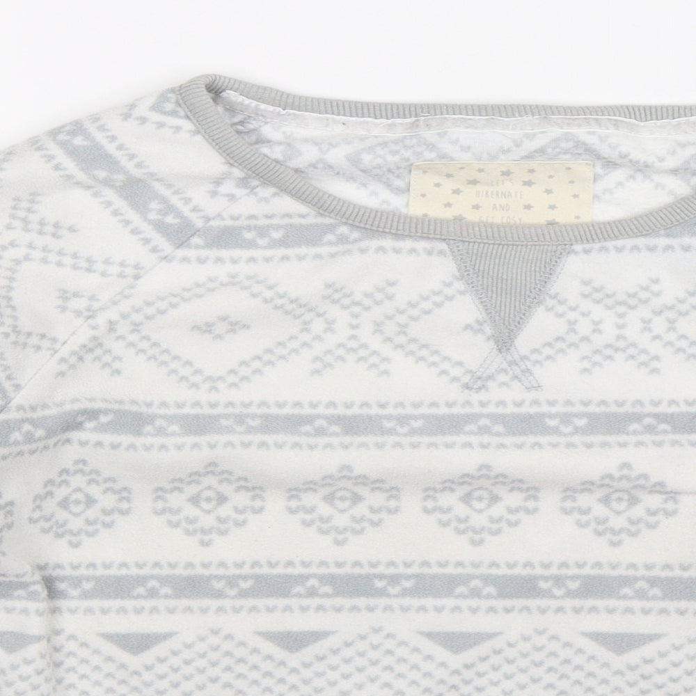 Debenhams Womens White Geometric  Top Pyjama Top Size 10