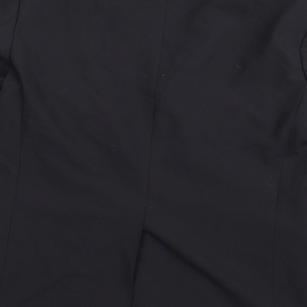 Preworn Mens Black  Rayon Jacket Suit Jacket Size 40